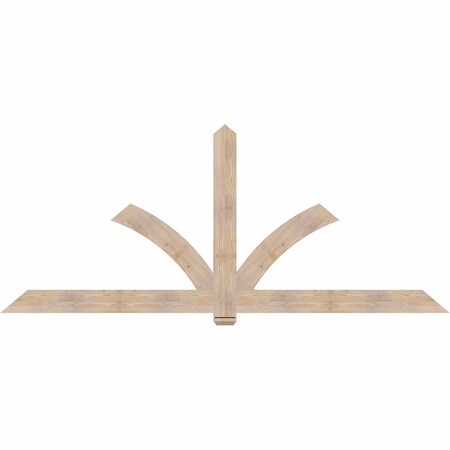 Ekena Millwork Redmond Smooth Timber Gable Bracket, Douglas Fir, 108"W x 45"H x 1 1/2"D x 5 1/2"F, 10/12 Pitch GBW108X45X0206RED00SDF